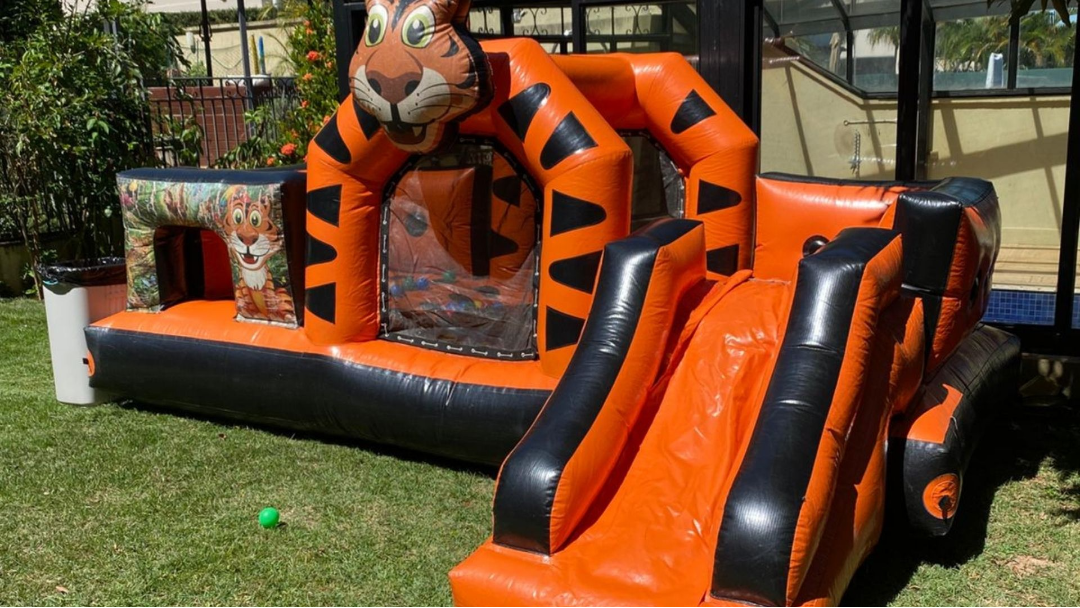 Multi Play Tigrão Inflável para Festa Infantil e Eventos
